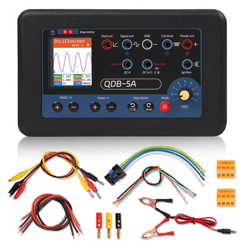 VORGENS Upgraded QDB-5A Ignition Coil Tester, Automobile Actuator Drive Detector, Fit for Ignition Coils, Fuel Injectors, PWM-Controlled Solenoid Valves, Urea Pump Motors - New Upgraded QDB-5A - Image 1